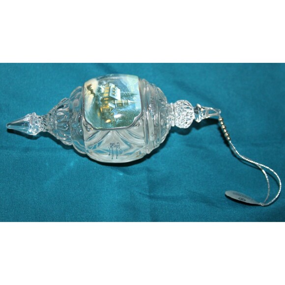 2018 Thomas Kinkade Crystal Christmas Ornament Silent Night Holiday Decor Collet - Picture 4 of 6